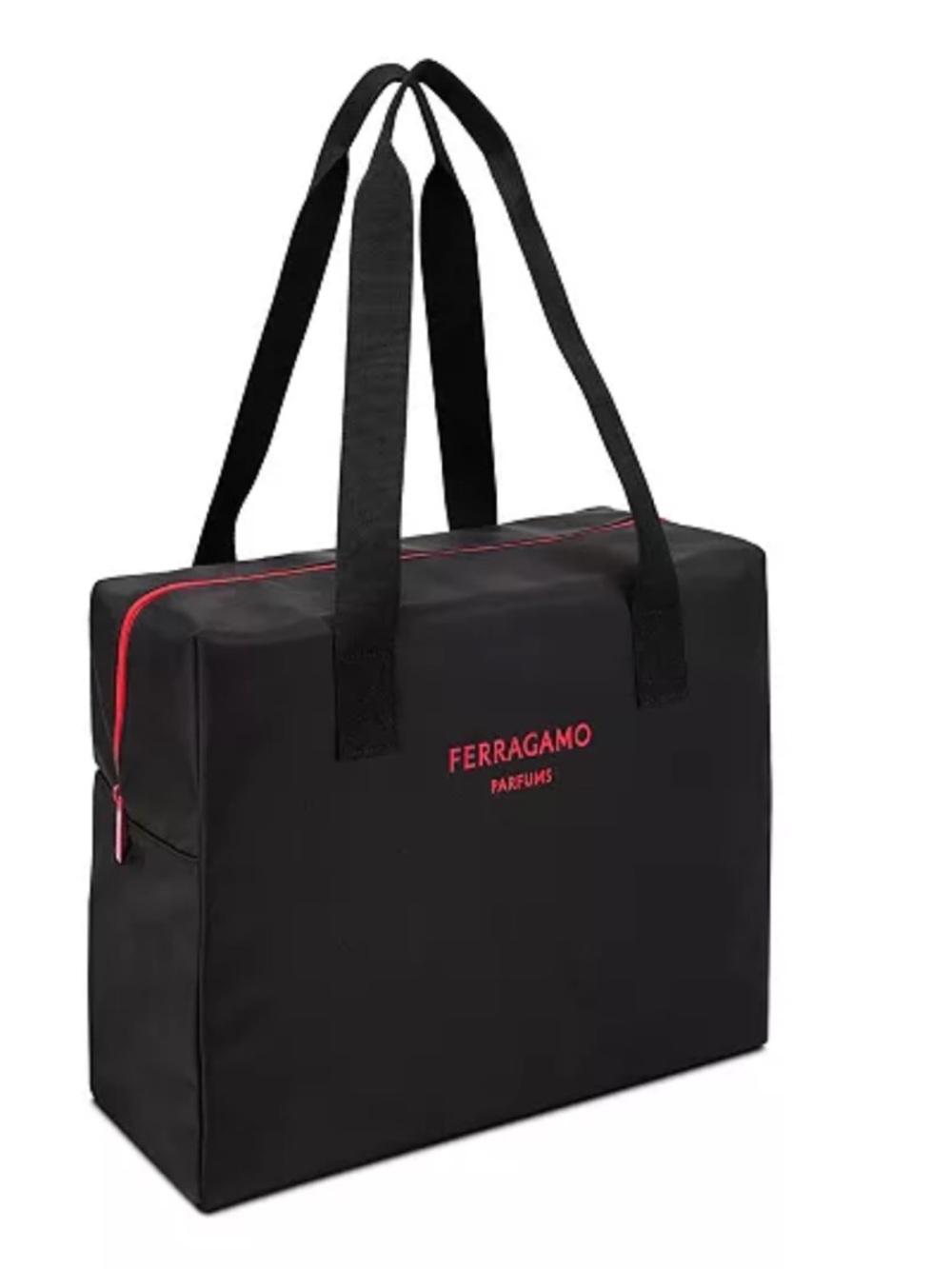 Ferragamo Parfums Men's Black Sports Bag Travel Duffel New!